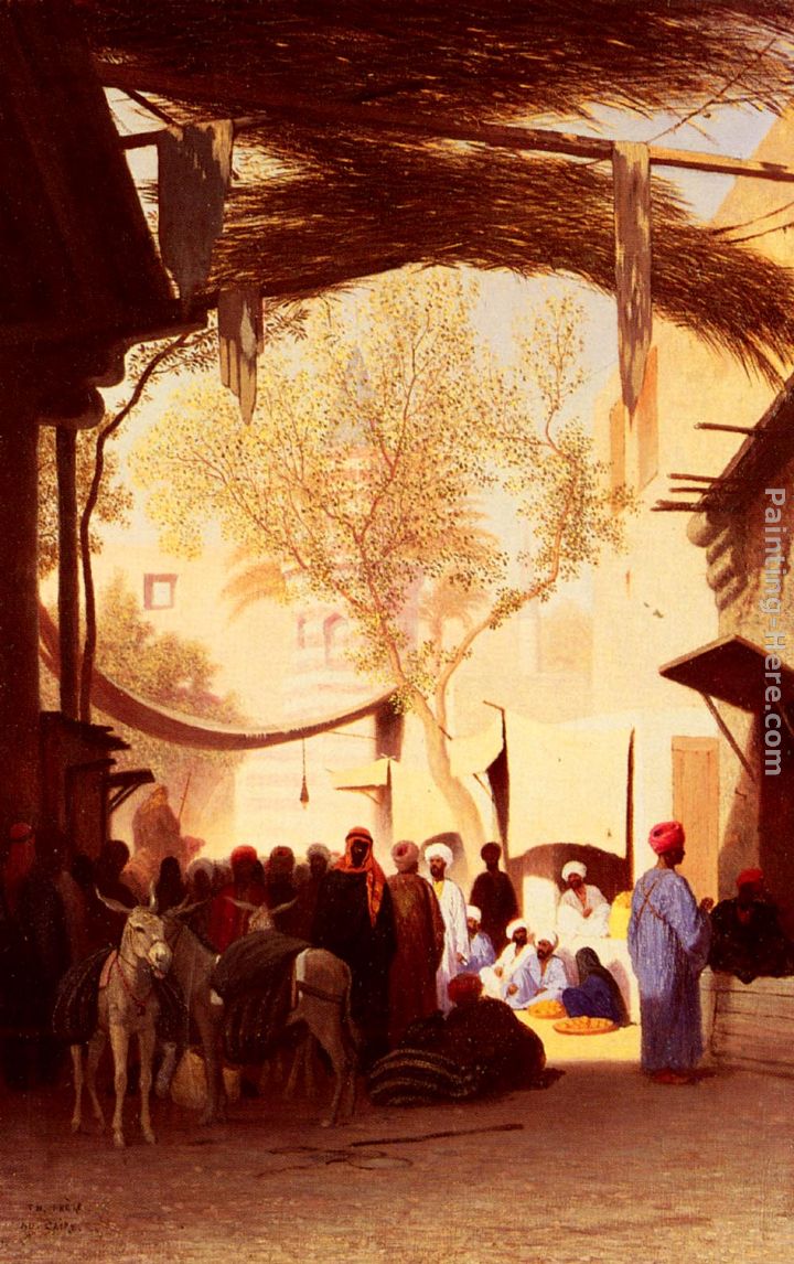 A Market Place, Cairo painting - Charles Theodore Frere A Market Place, Cairo art painting